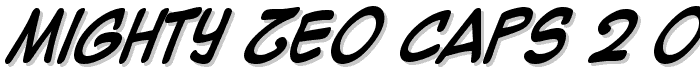 Mighty Zeo Caps 2.0 Bold font